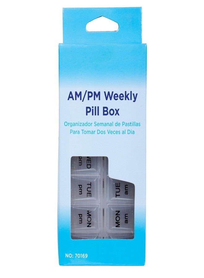 أبيكس منظم حبوب أسبوعي اقتصادي من أبيكس، يُستخدم مرتين يوميًا، سهل الفتح، بأغطية شفافة، يُرتب الأدوية أو الفيتامينات حسب الصباح أو المساء أو وقت النوم، شفاف - Image 4